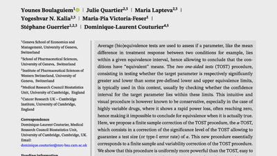 Finite sample corrections for average equivalence testing featured image