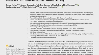 Patient-Perceived Impact of the COVID-19 Pandemic on Medication Adherence and Access to Care for Long-Term Diseases: A Cross-Sectional Online Survey featured image
